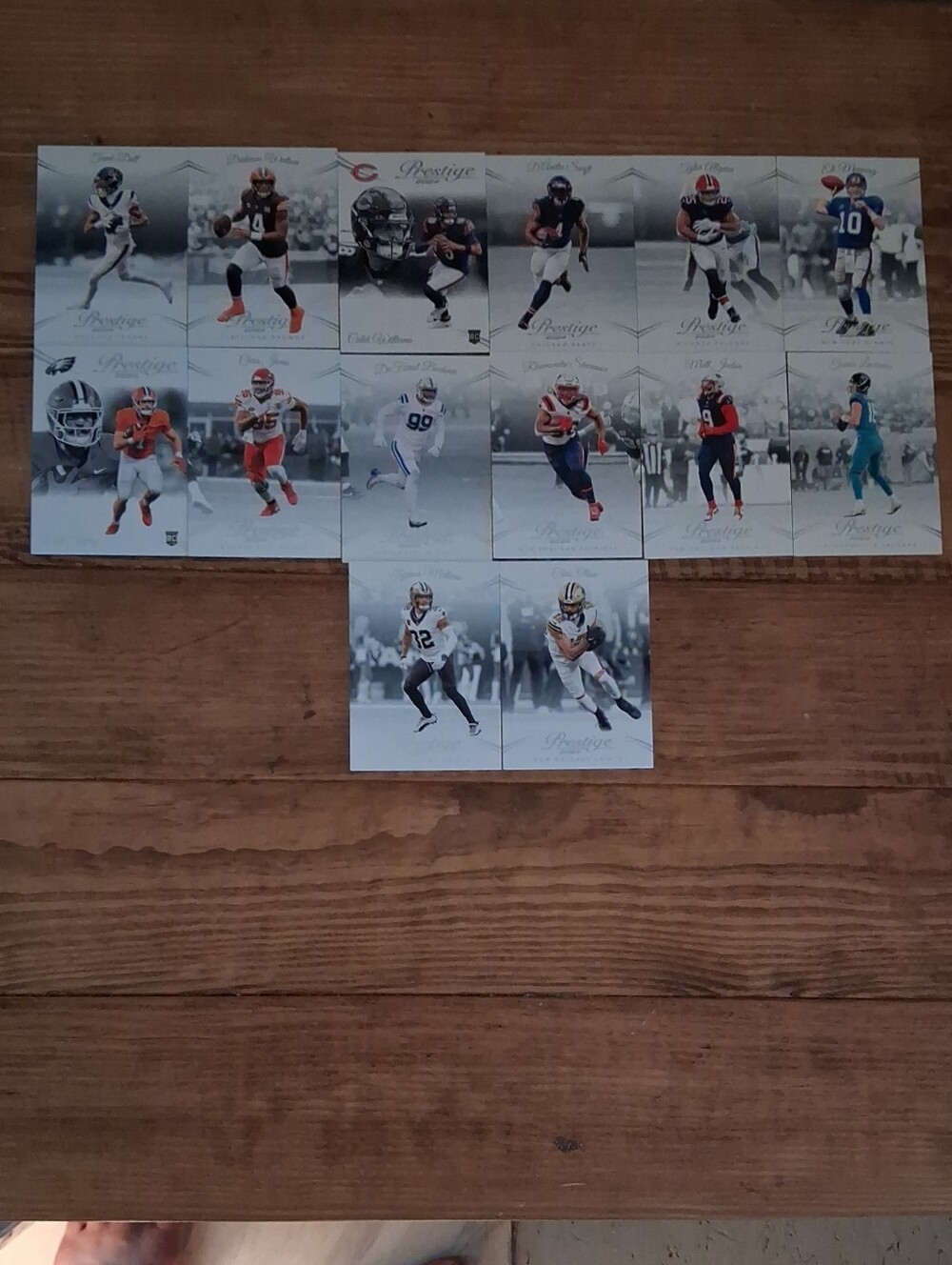 Football Trading Cards - Assorted Players - White & Gray